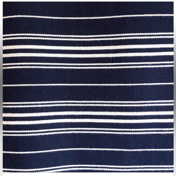 Ann Taylor LOFT Navy Blue & White Stripe Mini Skirt 10 - Picture 2 of 9